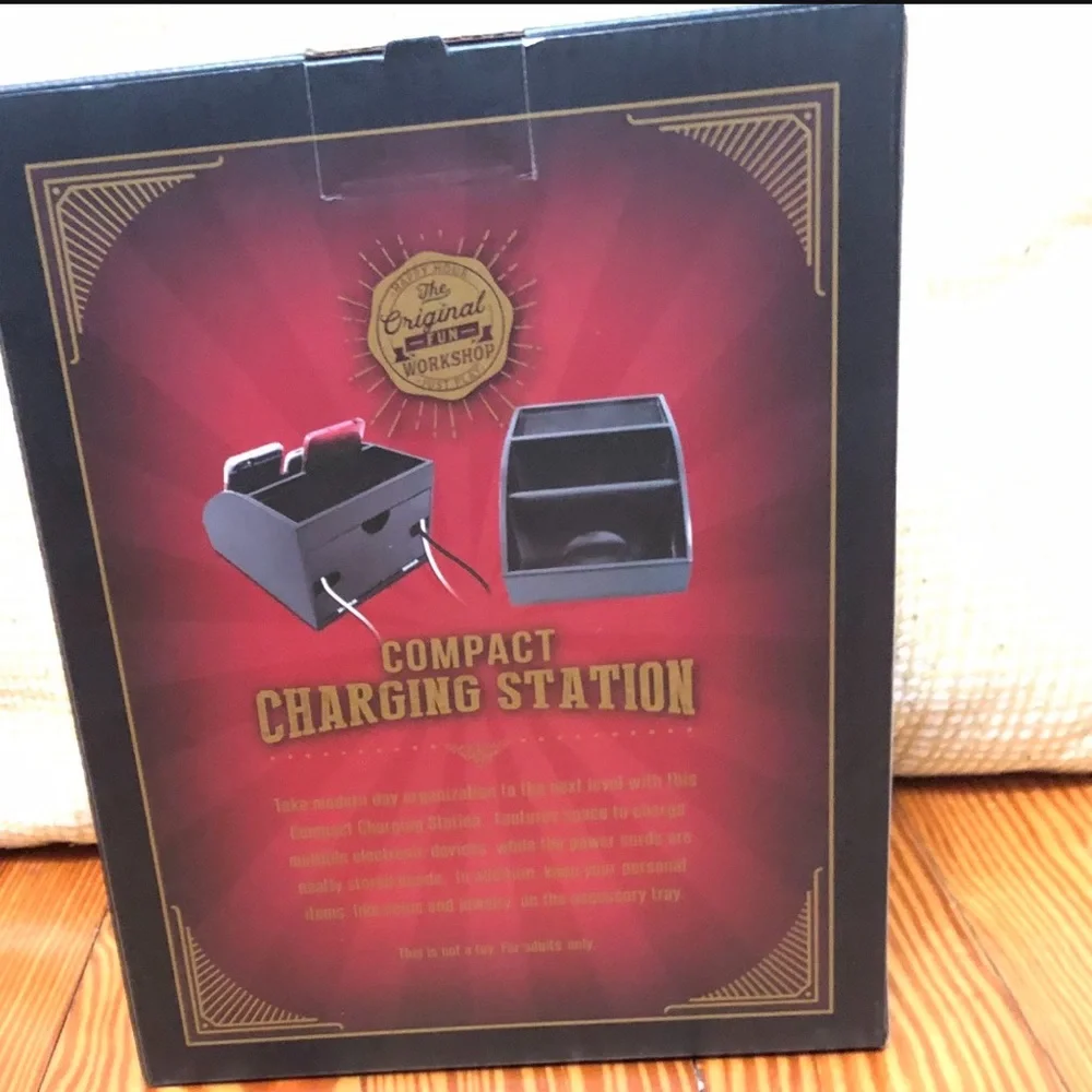 Compact charging station. Black